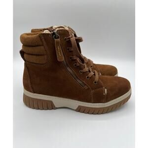 WHITE MOUNTAIN WOMENS BOOTS GO GETTER NEW CHESTNUT BROWN SUEDE 7.5M NEW